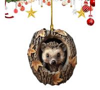 Décorations d'arbre de Noël en forme d'animaux,Pendentif de Noël en forme d'animaux | Décorations suspendues d’animaux en acrylique plat 2D | Ornement décoratif pour amoureux des animaux, décoration d