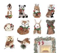 Décorations d'arbre de Noël - Lot de 10 Ornements Plats en Acrylique 2D, Accents de Noël pour l'intérieur et l'extérieur, Design, léger avec Impression Couleur vive | Placement idéal pour Les