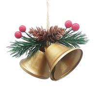 Décorations D'arbre De Noël - Métal, 5.91x3.15x1.97in Ornement De L'arbre De Noël Design De Pendentif Rustique | Ornement De Cloche D'accent De Vacances Intemporel Gueillable Pour La Maison, La Devant