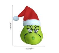 DéCorations D'arbre De NoëL Monstre Aux Cheveux Verts, Ornement D'arbre De NoëL, Joli Jouet En Peluche De NoëL