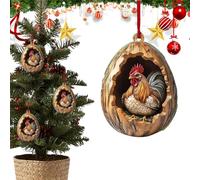 Décorations d'arbre de Noël - Ornements de Noël animaux creux d'arbre - Décoration suspendue en acrylique 2D pour cheminée jardin fenêtre salon vacances fêtes de famille
