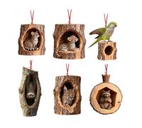 Décorations D'arbre De Noël | Ornements D'hiver 2D Acrylique À Thème Animal,Décorations De Noël À Thème Animal,Pour Mur Jardin Cour Sentier Seuil Chambre De Balcon Portes Ingr