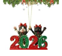 Décorations d'arbre De Noël - Pendentifs en Acrylique 2D 20 G, Ornements De Porte-clés Animal Mignon, Designs Ludiques De Breloques De Sac | Décor Suspendu Festif pour Chambre À Coucher, Chemin