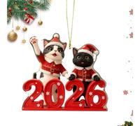Décorations d'arbre De Noël - Pendentifs en Acrylique 2D 20 G, Ornements De Porte-clés Animal Mignon, Designs Ludiques De Breloques De Sac | Décor Suspendu Festif pour Chambre À Coucher, Chemin