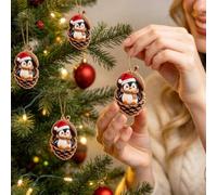 Décorations d'arbre en Acrylique : Figurines 2D en Acrylique, idéales pour décorer Le Sapin de Noël et comme Cadeau pour Les Amoureux. Suspension Scandinave Bois (E, One Size)