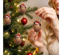 Décorations d'arbre en Acrylique : Figurines 2D en Acrylique, idéales pour décorer Le Sapin de Noël et comme Cadeau pour Les Amoureux. Suspension Scandinave Bois (D, One Size)