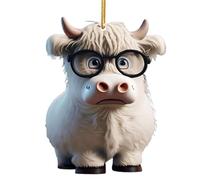 Décorations d'arbres animaux - Décoration d'arbre de vache animal de bande dessinée | Décoration d'arbre d'animaux de ferme double face pour porte, arbres de Noël