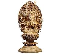 Décorations d'art Sculpture Senju Kannon en Bois sculpteur Bouddha Statue Bouddha Mini Mini Bouddha Gardien Honneur Figurine Prier amulette Bouddhiste Altar Image Bouddha Respect for The vied Jour