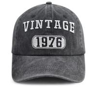 Décorations de 48e anniversaire pour homme et femme, chapeau de fête vintage amusant 1976, casquette de baseball réglable de 48 ans, cadeaux d'anniversaire pour mari et femme