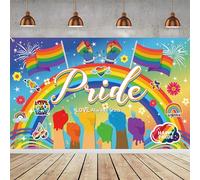 Décorations de Arc-en-Ciel Pride Bannière, LGBT Gay Pride Décorations, Arc-en-Ciel Gay Pride Fond Bannière, LGBTQ Fierté Accessoires, 180 * 110cm