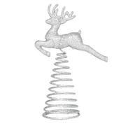 Décorations de, avec Un Charmant Accent de Vacances, matériau ABS, Sommet d'arbre de cerf doré, Jolie Figurine de Vacances, Options d'affichage polyvalentes, pour Arbre de