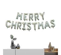 Décorations de ballons en papier d'aluminium de Noël, ballons de Noël gonflés - Ensemble de bannières gonflables avec lettres Joyeux Noël | Décorations de bannière murale du Nouvel An pour salle à