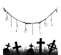 Décorations de Bannière Halloween | Decoration Banniere Main Squelette Resine,Suspension Effrayante 2m Accessoire Scene Plafond pour Salon Jardin Cafe Fenetre Porte Arriere-Cour