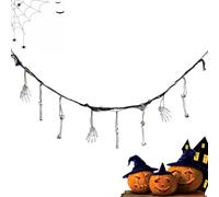 Décorations de bannières d'Halloween, Garlande de main squelette en résine pour l'affichage effrayant, avec une atmosphère effrayante de 6,5 pieds de longueur, pour la porte intérieure Balcon de la ma
