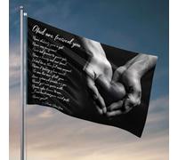 Décorations de bière pour caverne d'homme avec drapeau « May Your Heart Be Filled With Love » - Accessoires de bar - Décoration de chambre amusante (30 x 45 cm)