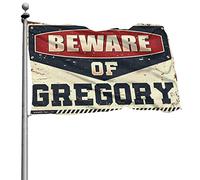 Décorations de bière pour caverne d'homme Méfiez-vous du drapeau Gregory Décoration de chambre (120 x 180 cm)