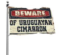 Décorations de bière pour caverne d'homme, méfiez-vous du drapeau uruguayen Cimarron pour chambre (30 x 45 cm)