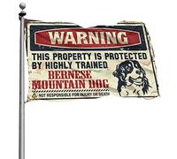 Décorations de bière pour homme avec avertissement « This Property Is Protected By A Highly Trained Mountain Dog Flag » Décoration d'extérieur pour chambre à coucher (30 x 45 cm)