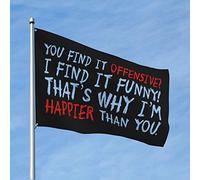 Décorations de bière pour homme avec drapeau « You Find It Offensive I Find It » (120 x 180 cm)