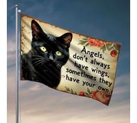 Décorations de bière pour homme - Les anges des cavernes ne sont pas toujours avoir des ailes - Parfois ils sont votre propre drapeau amusant - Drapeaux de chambre d'automne (60 x 90 cm)