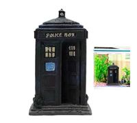 Décorations de boîte de flic pour les farsen, ornement de cabines téléphoniques - Décorations de téléphone de simulation pour le poisson | Grottes de crevettes de poisson en résine, paysage paysager