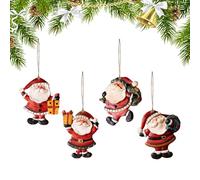 Décorations De Bonhomme De Neige Pour Arbre De Noël - Ornement Festif 9 X 7 Cm, Pendentif Père Noël En Résine, Figurine De Vacances Créative Avec Corde Suspendue | Accessoires Décoratifs Intérieurs Et