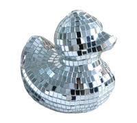 Décorations de boules à facettes - Lot de 2 décorations de gâteau en miroir - Canard - Boule à facettes en forme de canard - Décoration créative