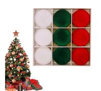 Décorations De Boules De Noël - 9 Ornements Flocking Accrochables - Décorations de Noël Classiques - pour Les Rassemblements Festifs la Cheminée la Maison Les Activités de Vacances et Les Soirées