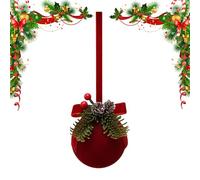 Décorations de Boules de Noël - Boules de Noël à Suspendre - Anti-Casse - Décoration floquée Rouge pour fenêtre, Magasin, fête, Maison, fête de Vacances