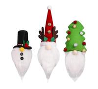 Décorations De Bouteille De Vin De Noël, 3 Pièces Santa Clause Noël Bouteille De Vin Couvre, Décorations De Bouteille De Vin Faites À La Main avec des Gnomes, pour Décorations De Fête De Noël