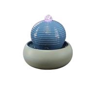 Décorations de Bureau Fontaine d'intérieur à Boule roulante, Style Feng Shui, décoration de Table for la Maison ou Le Bureau(Blue)