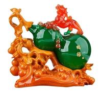 Décorations de Bureau Fu Lu Lucky Gourde Décoration Résine Simulation Jade WU Lou Artisanat Bureau À Domicile Décoration De Bureau Feng Shui Statue Ornements De Bureau