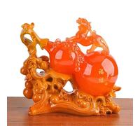 Décorations de Bureau Fu Lu Lucky Gourde Décoration Résine Simulation Jade WU Lou Artisanat Bureau À Domicile Décoration De Bureau Feng Shui Statue Ornements De Bureau