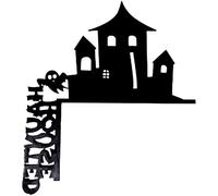 Décorations De Cadre De Porte | Cadre De Porte Metal Halloween Castle Porte Coin | Signe Des Accessoires Décoratifs Panneaux D'angle De Porte De Décoration De Chambre D'Halloween Double Face Pour Sall