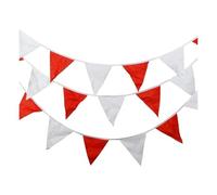 Décorations de camping, Bannière de banderole en tissu for fête carnaval, rouge et blanc(Silk fabric)