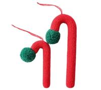 Décorations De Canne en De Noël - Canne en Sucre de Noël Réel pour Décoration,Guirlande Décorative Artisanale en Feutrine pour Cheminée Anniversaire Fête Familiale