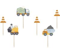 Décorations de chantier pour muffins 6 pickers