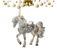 Décorations De Cheval,Figurine Pendentif Attrape-Soleil en Acrylique 2D - Ornements De Noël en Forme De Cheval | pour Décoration de Maison, Vacances, Femmes, Filles, Table, Mur, Fenêtre