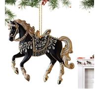 Décorations de Cheval pour Sapin de Noël Figurine en Acrylique 2D avec
