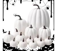 Décorations de Citrouilles | Centres de Table en Mousse Récolte 14 Pièces | Lot De Fausses Citrouilles En Mousse Halloween | Pour Thanksgiving Intérieur Et Extérieur Porche Ferme Fête Vacances
