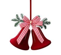 Décorations de cloche de Noël - Décorations de fête floquées, pendentif de décoration de Noël | pour la maison, la porte d'entrée, le bureau, la couronne d'escalier, le rebord de fenêtre, le manteau