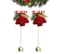 Décorations De Cloches De Noël Pour La Porte - 2 Pièces Ornements Festifs Pour Les Fêtes De Fin D'Année | Décor En Or De Cloches De Noël,Pour La Decoration Intérieure De La Maison Salon Mur Arbre Fenê