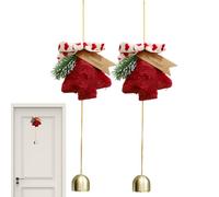 Décorations De Cloches De Noël Pour La Porte,2 Pièces Ornements Festifs Pour Les Fêtes De Fin D'Année,Décor En Or De Cloches De Noël | Pour La Decoration Intérieure De La Maison Salon Mur Arbre Fenêtr