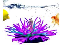 Décorations de corail d'aquarium - Ornements de corail en silicone pour baignoire de poisson, qui dans le décor 'aquarium foncé | Accessoires paysagers sous-marins pour dortoir à la maison, a