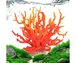 Décorations de corail pour la maison - Ornements de récifs coralliens artificiels,Statue de corail d'aquarium de 6,7x2,6x5,5 pouces, sculpture de de de mer pour l'affichage de fenêtre, fausses
