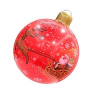 Décorations de cour de Noël gonflables - Décorations extérieures gonflables en PVC - Boules de Noël pour le jardin - Balle étanche de 61 cm pour jardin, arbre, pelouse, terrasse, chemin, parc