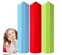 Décorations de crayon en silicone - 3 capuchons de stylo Chewy Fidget, accessoires colorés anti-stress | Outils sensoriels apaisants pour adolescents, jeunes garçons et filles, devoirs amusan
