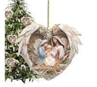 Décorations de crèche de la Nativité, décorations d'arbre de Noël, décorations de Noël catholiques, décorations de crèche de Noël en acrylique 2D, décorations de crèche de Noël, décorations d'hiver de