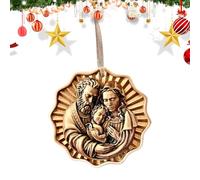 Décorations de crèche de Noël | Artisanat chrétien en résine fabriquée à la main | Décorations de Noël pour crèche de Noël, cheminée, intérieur, maison, fête, mariage, anniversaire