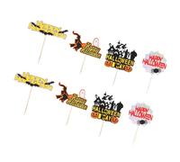 Décorations de cupcakes sur le thème d'Halloween - Esprit de sorcière, chauve-souris, araignées, citrouilles, châteaux - Décoration pour fête d'Halloween